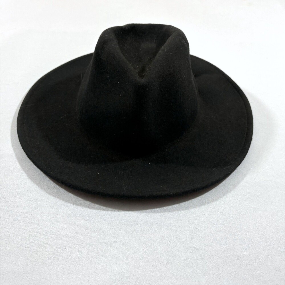 Levis Fedora Hat Black Wool Felt Retro Western Quiet Luxury Lightweight Sz S/M